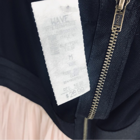 NWT: Mystic- Womens Peach tool an Black sequins Dress-szMedium - Picture 6 of 9